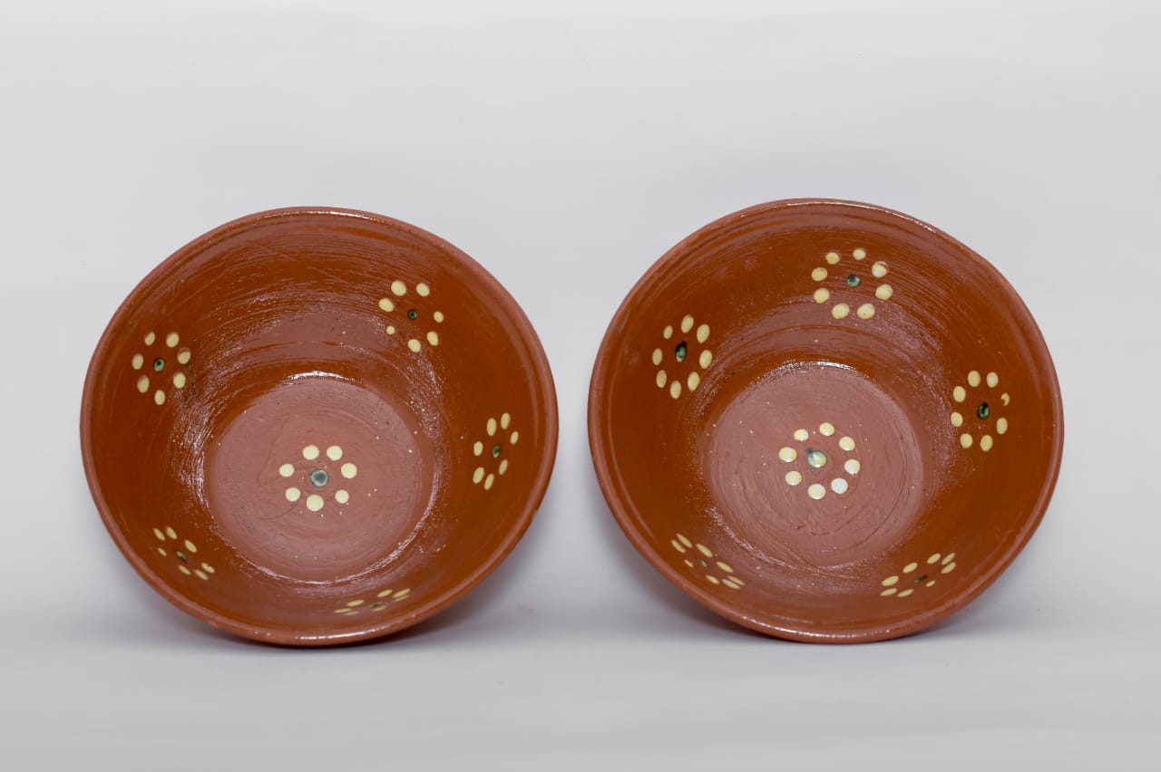 Plato hondo floreado